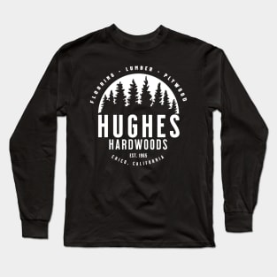 White Hughes Logo Long Sleeve T-Shirt